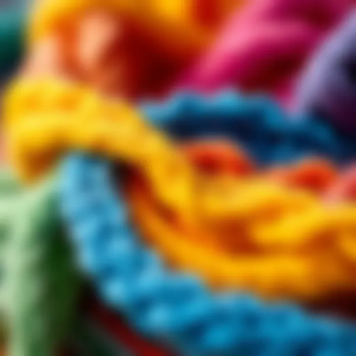 A vibrant color palette for scarf knitting inspiration