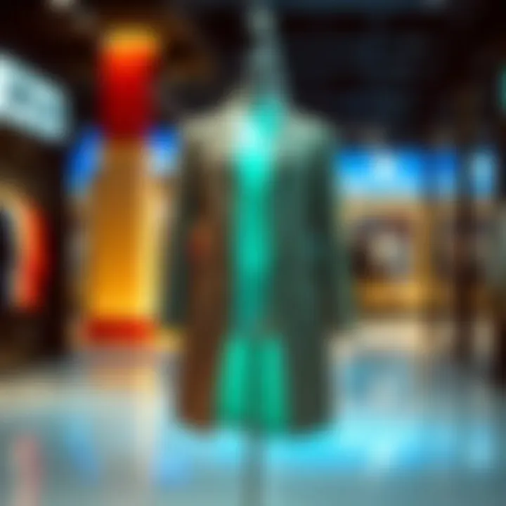 Trendy long blazer highlighted in a fashion-forward context