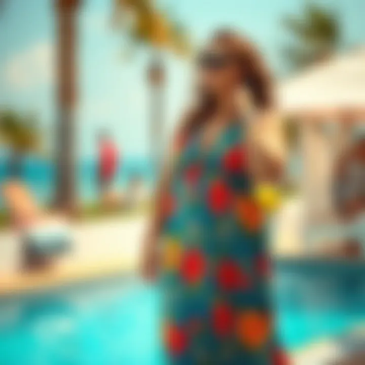 Vibrant plus-size dress ideal for summer occasions