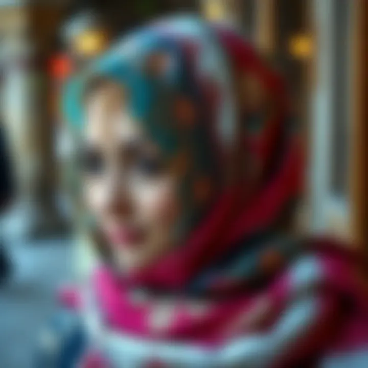 An artistic representation of the cultural significance of Vissona scarves.