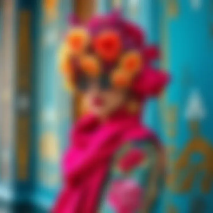 Vibrant color combinations for a wedding ensemble