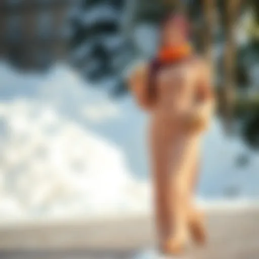 Elegant winter dress suitable for modest fashion