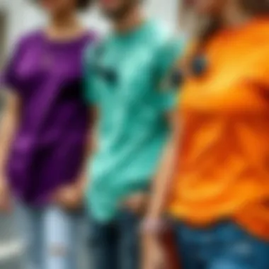 Colorful combinations of half-sleeve t-shirts paired with accessories