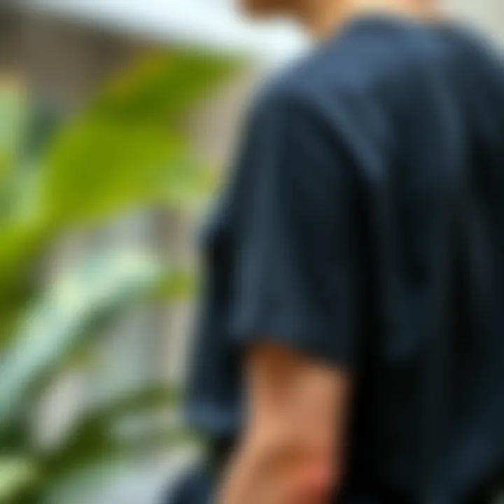 Stylish half-sleeve t-shirt showcasing modern fashion trends