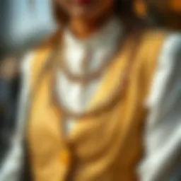 Elegant vest chain showcasing unique style
