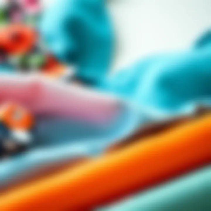 A variety of fabric options used in modern swimwear designs