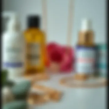 Clover chain necklace displayed with care products for maintenance